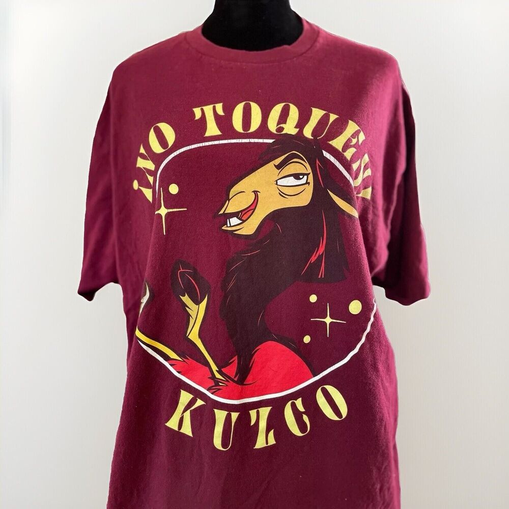 Disney - Kuzco T Shirt No Toques Burgundy Red Emperors New Groove